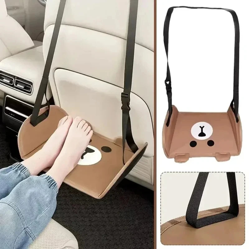 Portable Car Footrest Hammock – Adjustable Backseat Suspension Footrest for Travel & Office
