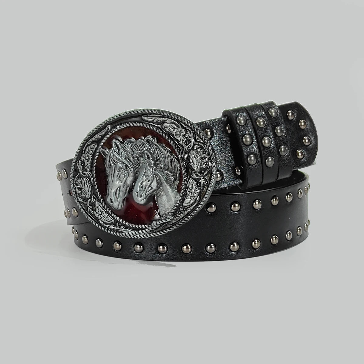 Bohemian Cross Gothic Waist Belt Unisex Adjustable PU Waistband for Jeans 3.8 cm (1.5 in) Wide