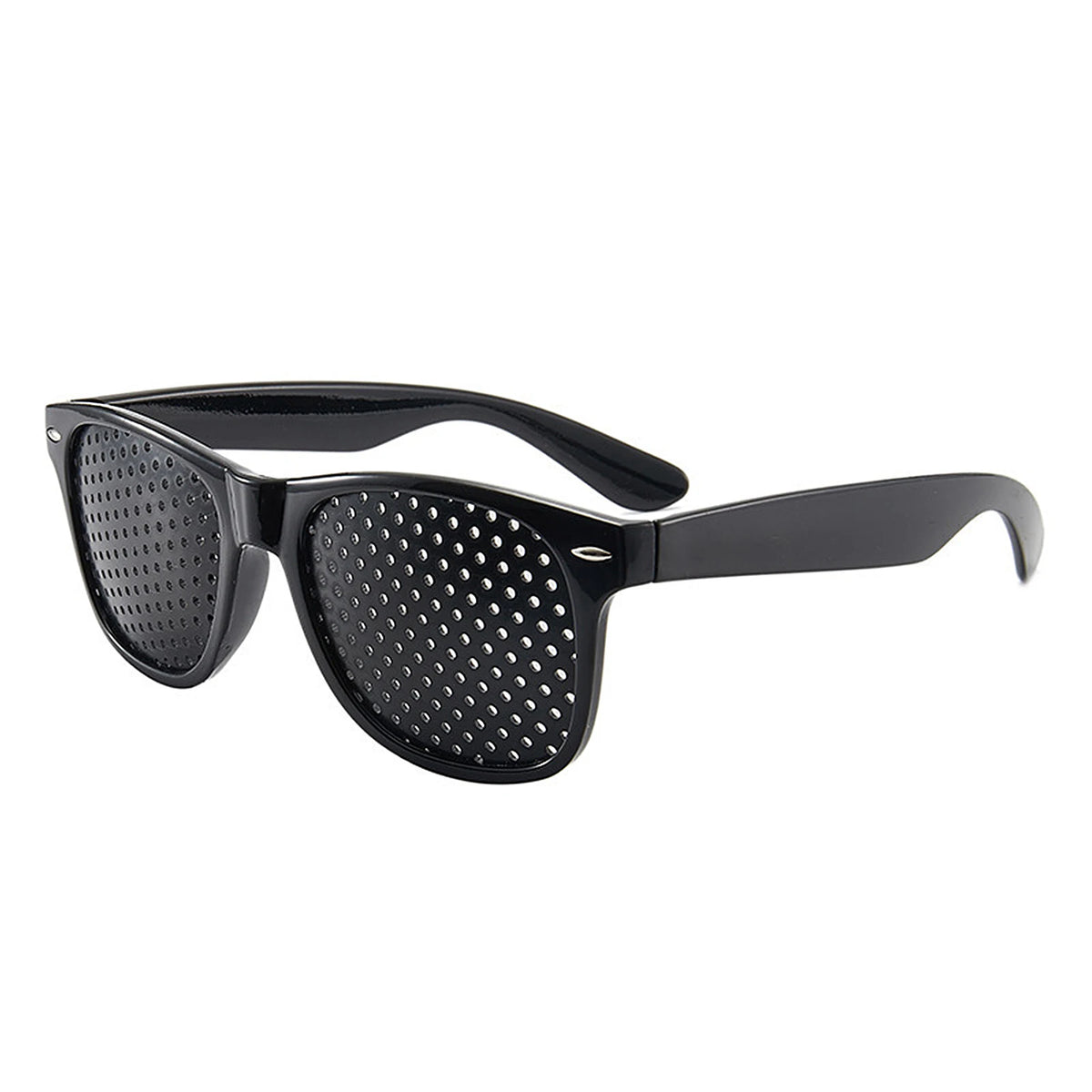 Pinhole Vision Glasses for Eyesight Improvement Anti-Myopia Astigmatism Correction Eye Fatigue Relief Unisex Black Frame