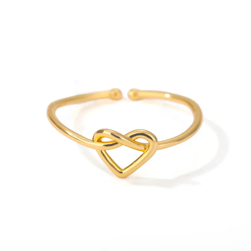 316L Stainless Steel Gold-Tone Women's Ring – Hypoallergenic Classic Tension-Set Wedding & Couple Ring