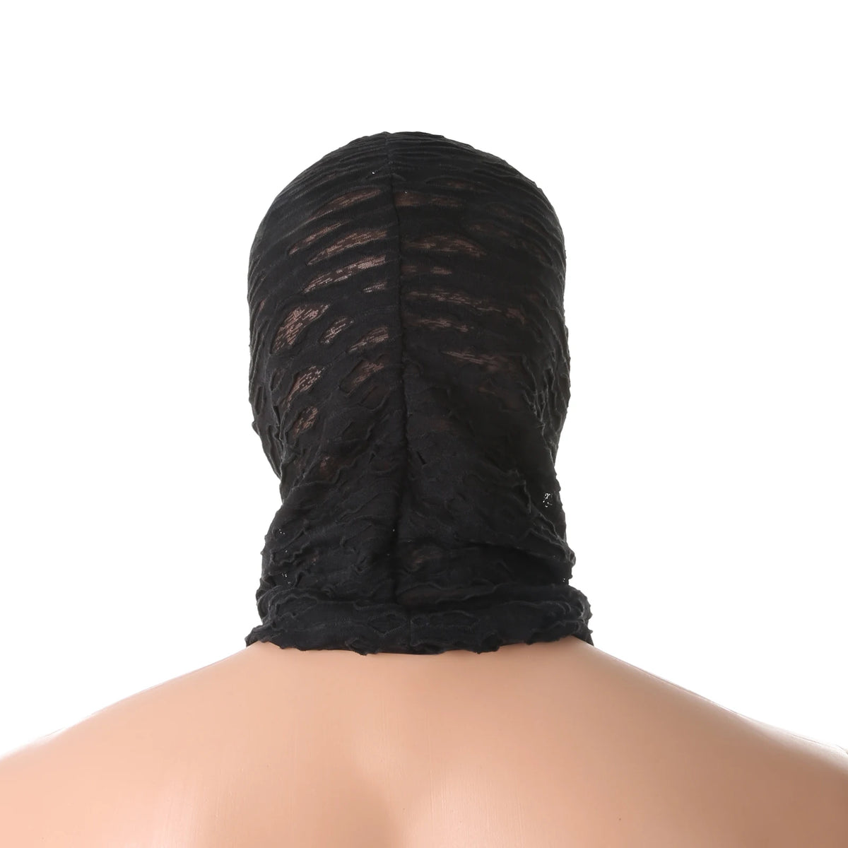 Mummy Torn Mesh Full-Face Balaclava — Breathable Stretch Hood for Halloween Cosplay & Festival