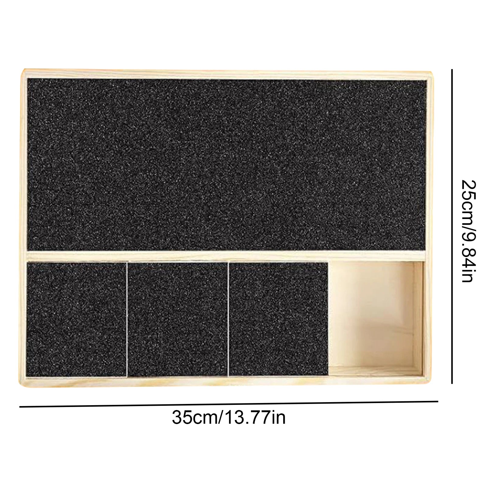 Dog Nail File Scratch Board with Pull-Out Sandpaper and Built-In Treat Box — Wooden Nail Trim Pad 36 x 5 x 25 cm (14.2 x 2.0 x 9.8 in)