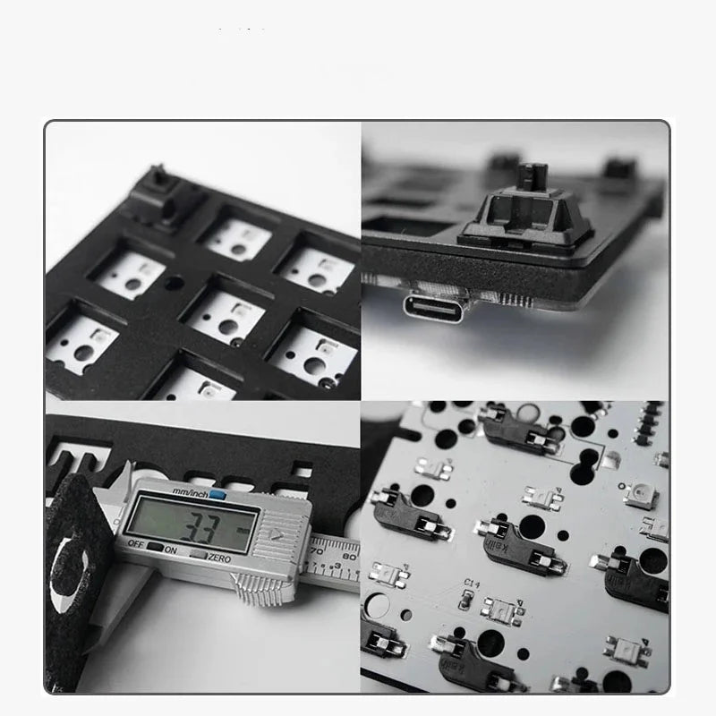 Poron Sandwich Foam Keyboard Dampening Pads — Soft Sound-Absorbing Switch Dampeners for 60/61/63/64/68/75/84/87/96/98/100/104/108-Key Layouts