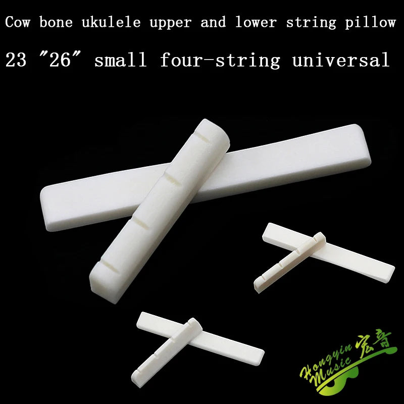Ukulele Bone Bridge, Nut & Saddle Set - Real Bovine Bone Replacement