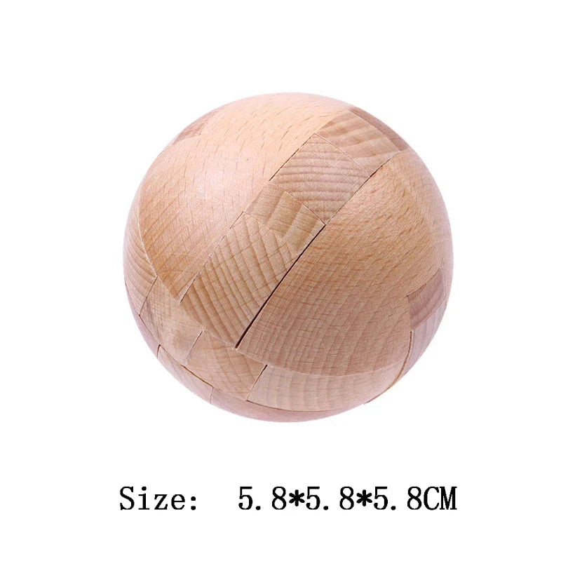 Wooden Lu Ban Brain Teaser 3D Puzzle – Educational Logic Game for Kids & Adults