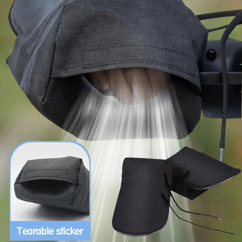 Motorcycle Handlebar Gloves 1 Pair Waterproof Windproof Sun Protection for Motorbikes Scooters ATVs Snowmobiles — Universal Fit (9.45 x 5.51 in / 24 x 14 cm)