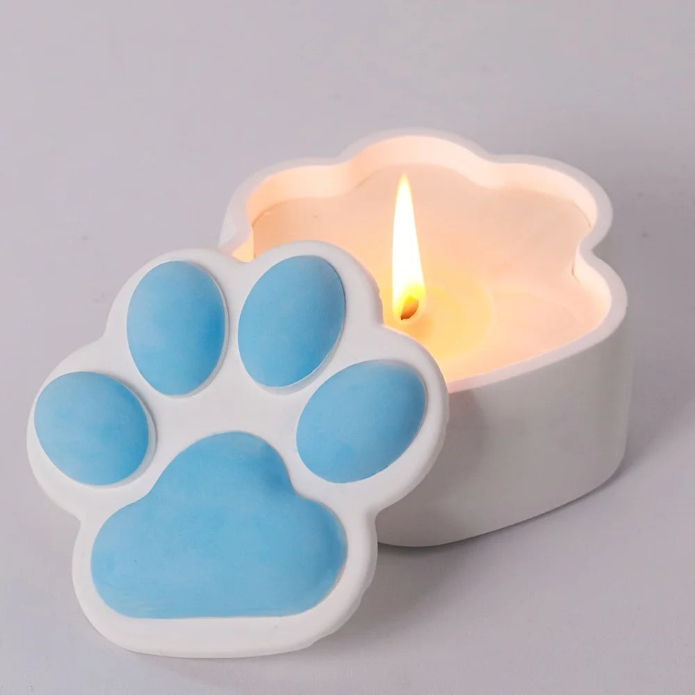 Cat Claw Silicone Mold with Lid - DIY Candle Jar, Resin & Concrete Casting Mold for Storage Box and Ashtray