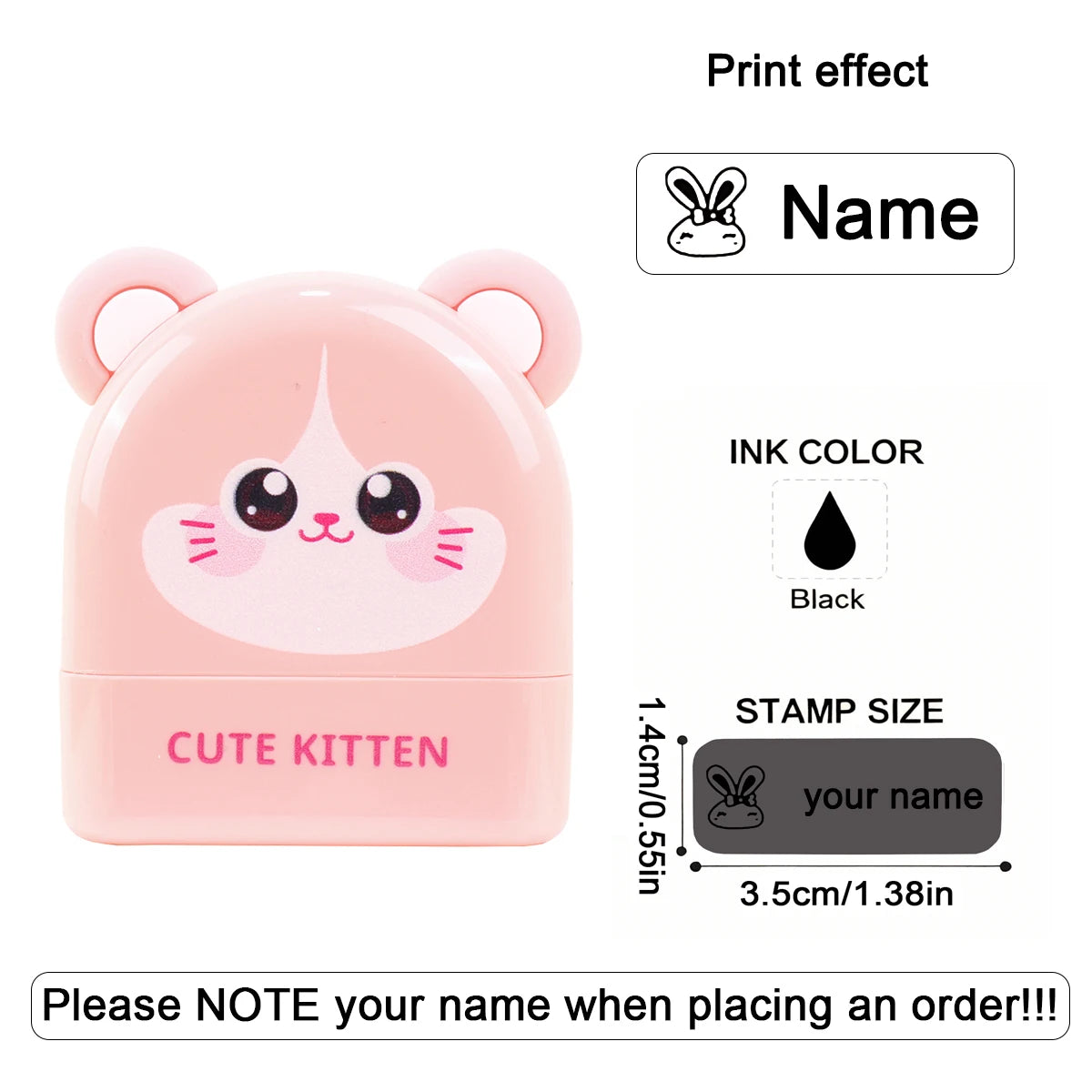 Personalized Waterproof Name Stamp for Kids – Self-Inking Clothing & School Bag Labels