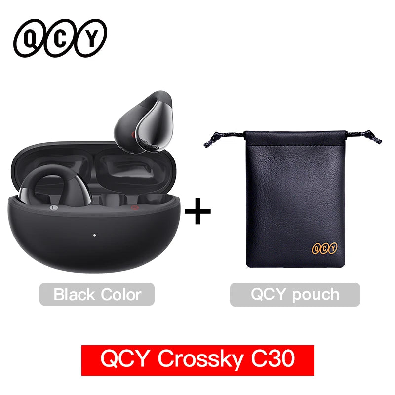Open-Ear Ear Clip Bluetooth 5.4 Wireless Sports Earbuds – Dual-Connection, IPX4, 25H Battery