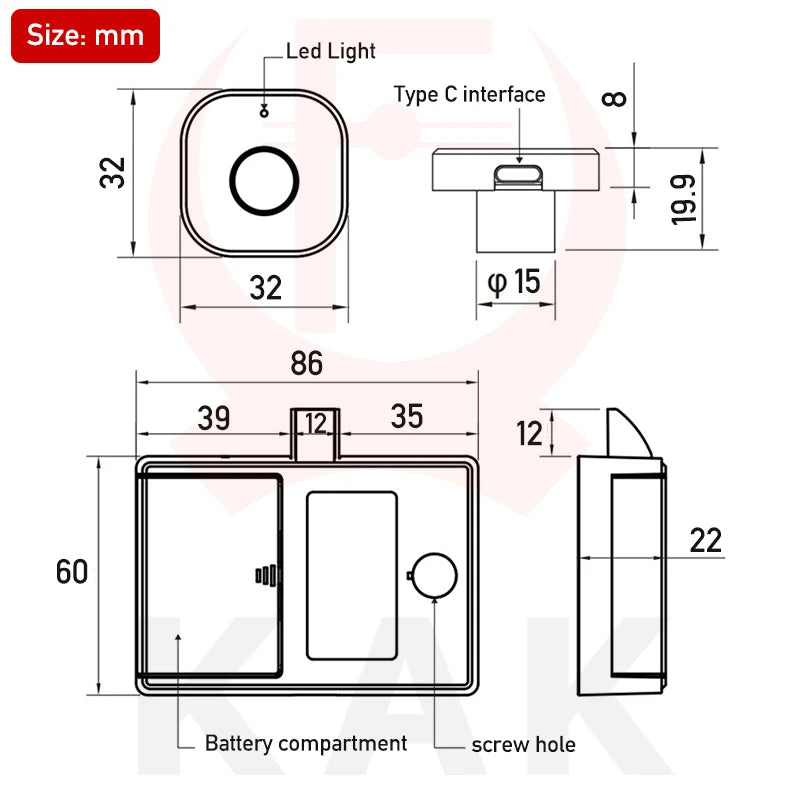 Biometric Fingerprint Cabinet & Drawer Lock Keyless Smart Lock Black — Anti-Theft, Long Standby