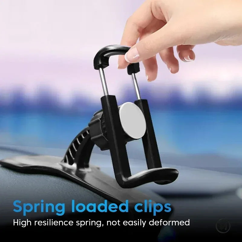 Universal 360° Rotating Car Phone Holder – Dashboard Mount Grip Bracket for Smartphones