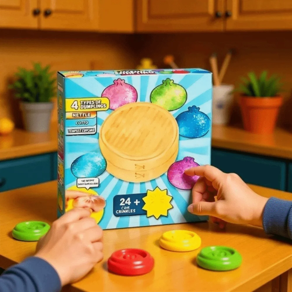 Mystery Dumpling Fidget Advent Calendar – 24-Day Soft Squishy Sensory Stress Relief Squeeze Toys