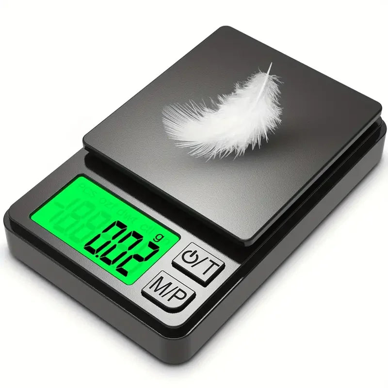 Precision Pocket Digital Scale 1000g x 0.1g / 500g x 0.01g Mini Gram Scale with Backlit LCD for Jewelry, Food, Herbs, Travel