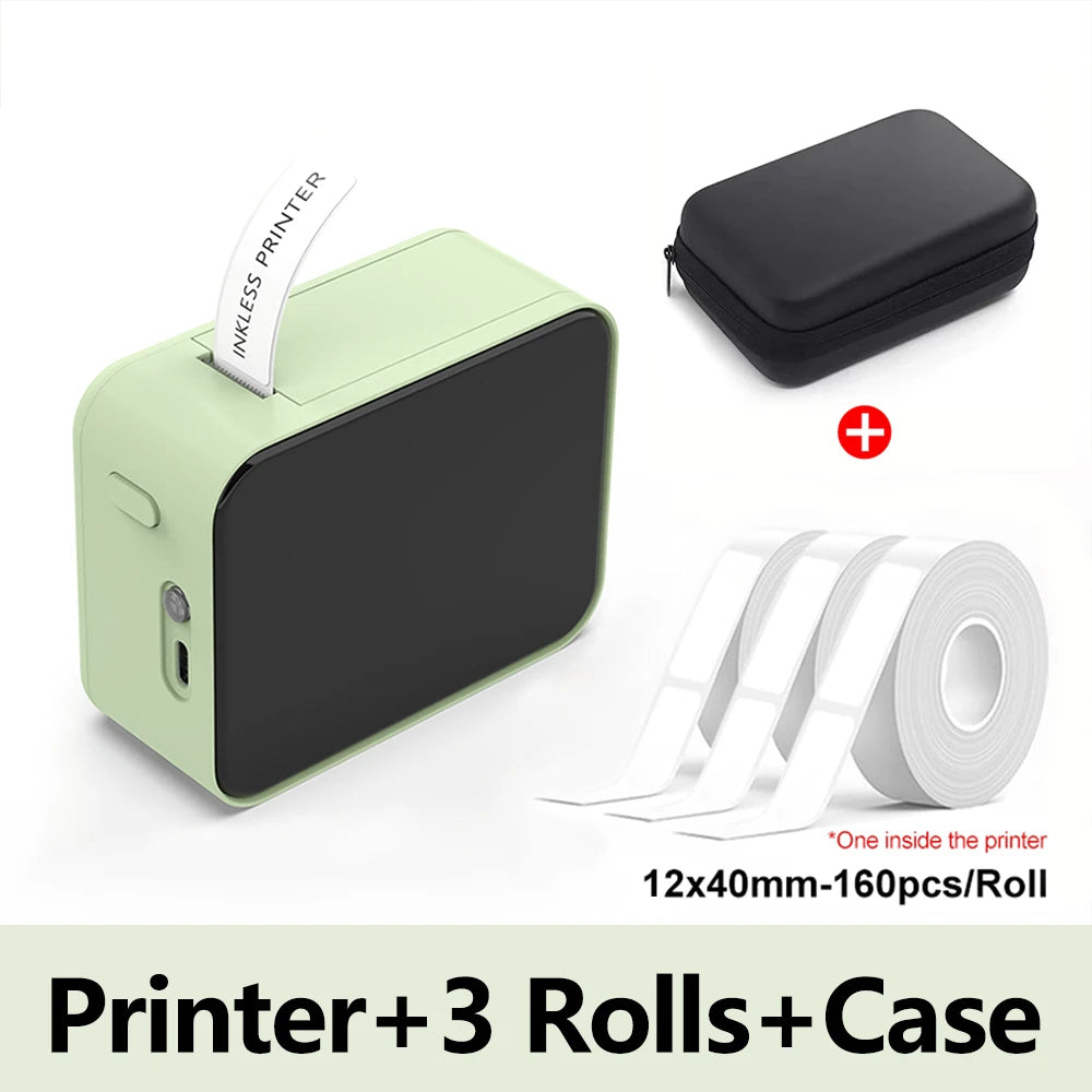 Mini Portable Thermal Label Printer – Inkless Bluetooth Sticker & Name-Tag Maker (15mm / 0.59in)
