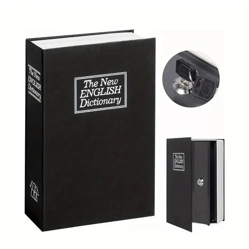 Hidden Book Safe with Combination Lock — Dictionary-Style Secret Money Box (4.5 x 3.2 x 1.8 in / 11.5 x 8 x 4.6 cm)