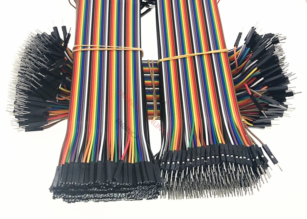 120-Piece Dupont Jumper Wire Kit 2.54mm (40 M-M, 40 M-F, 40 F-F) — 10cm/20cm/30cm (3.9/7.9/11.8 in) for Arduino Raspberry Pi Breadboard Prototyping