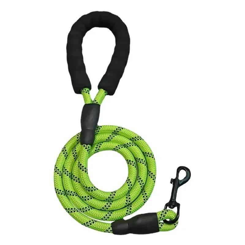 Reflective Heavy-Duty Dog Leash – Nylon Anti-Pull Leash for Small, Medium & Large Dogs