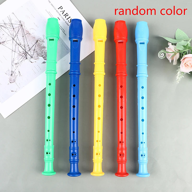 8-Hole Soprano Recorder (30 cm / 11.8 in) ABS Plastic Woodwind Instrument - German Fingering, Assorted Colors
