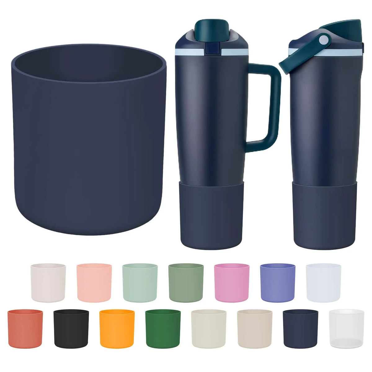 Silicone Protective Boot Sleeve for 30 oz (887 ml) & 40 oz (1.18 L) Tumbler Bottles, Anti-Slip Full-Bottom Cover