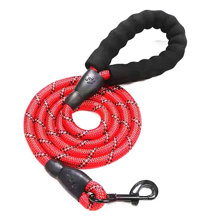 Reflective Heavy-Duty Dog Leash – Nylon Anti-Pull Leash for Small, Medium & Large Dogs