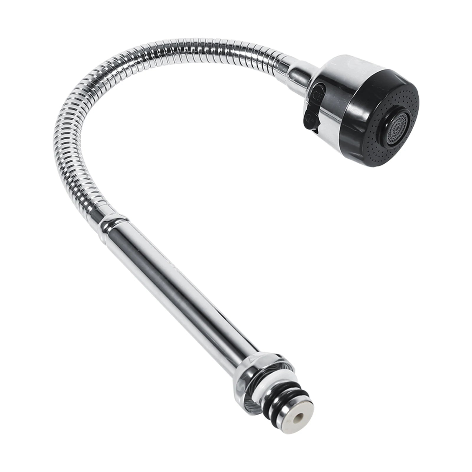304 Stainless Steel 360° Swivel Spout Kitchen Faucet Pipe - Single Handle Connection