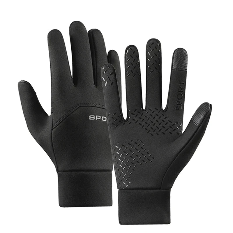 Touchscreen Winter Gloves for Men & Women — Fleece-Lined, Windproof & Water-Resistant Cycling Gloves