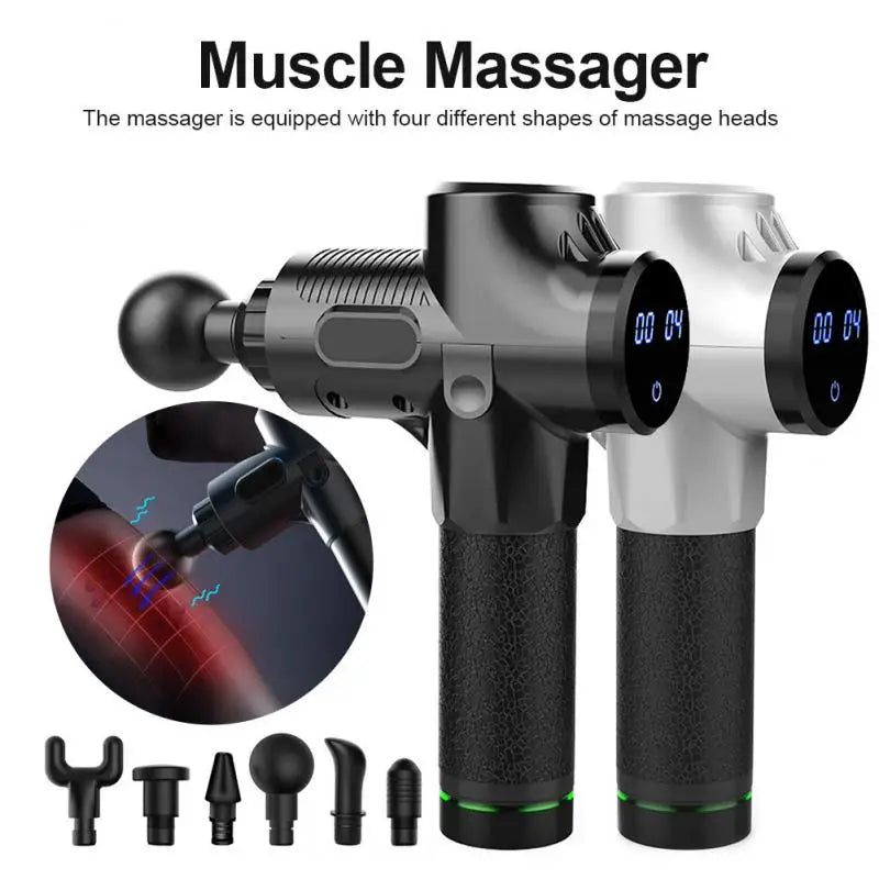 30-Level Deep Tissue Massage Gun – Quiet Percussion Muscle & Neck Massager for Fitness Recovery