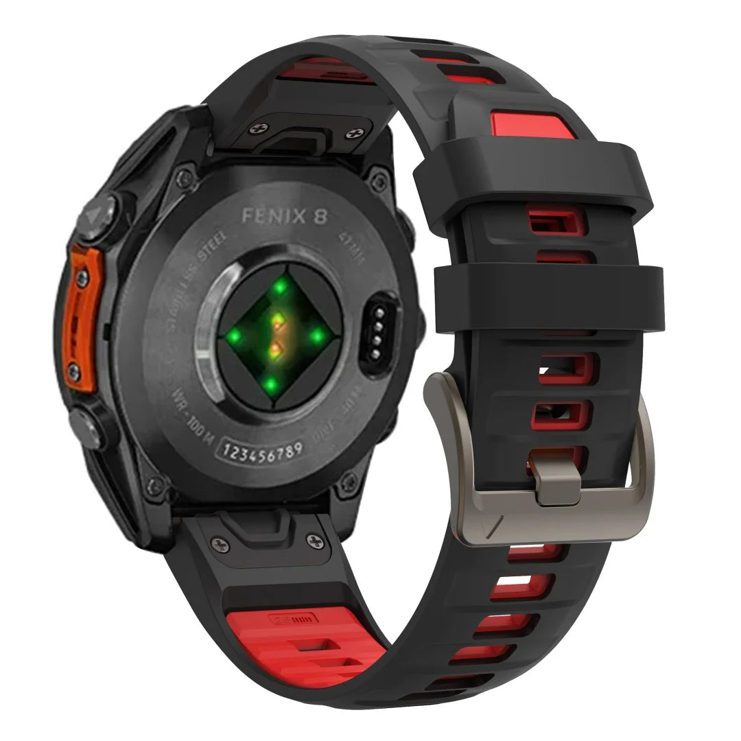 Silicone Sport Watch Band 22mm & 26mm – Breathable Replacement for 47mm and 51mm Smartwatches