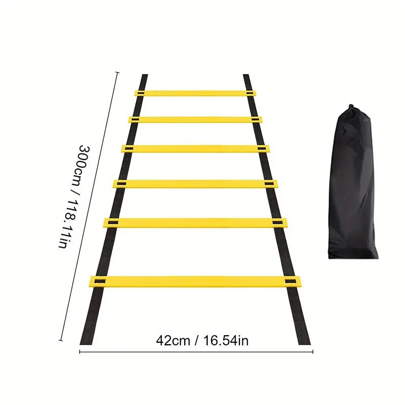 Agility Ladder for Speed & Footwork Training – Nylon Rungs, Multiple Lengths, Storage Bag Included