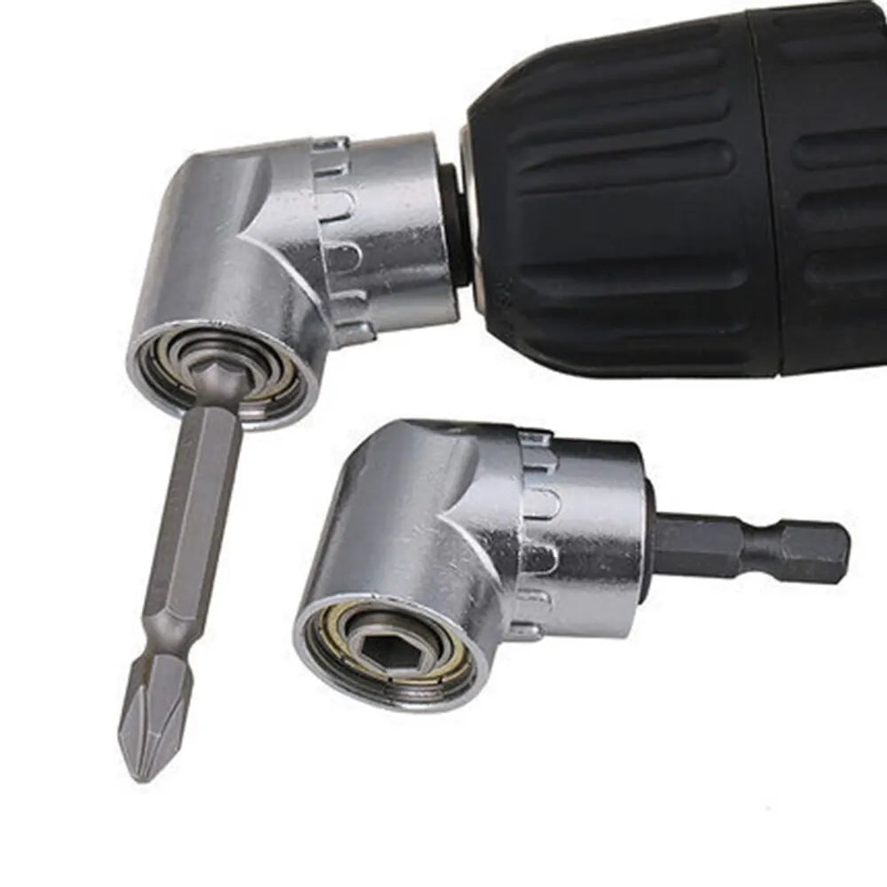 105° Right Angle Drill Adapter 61mm (2.4 in) — 1/4-inch Hex Magnetic Quick-Connect Corner Attachment