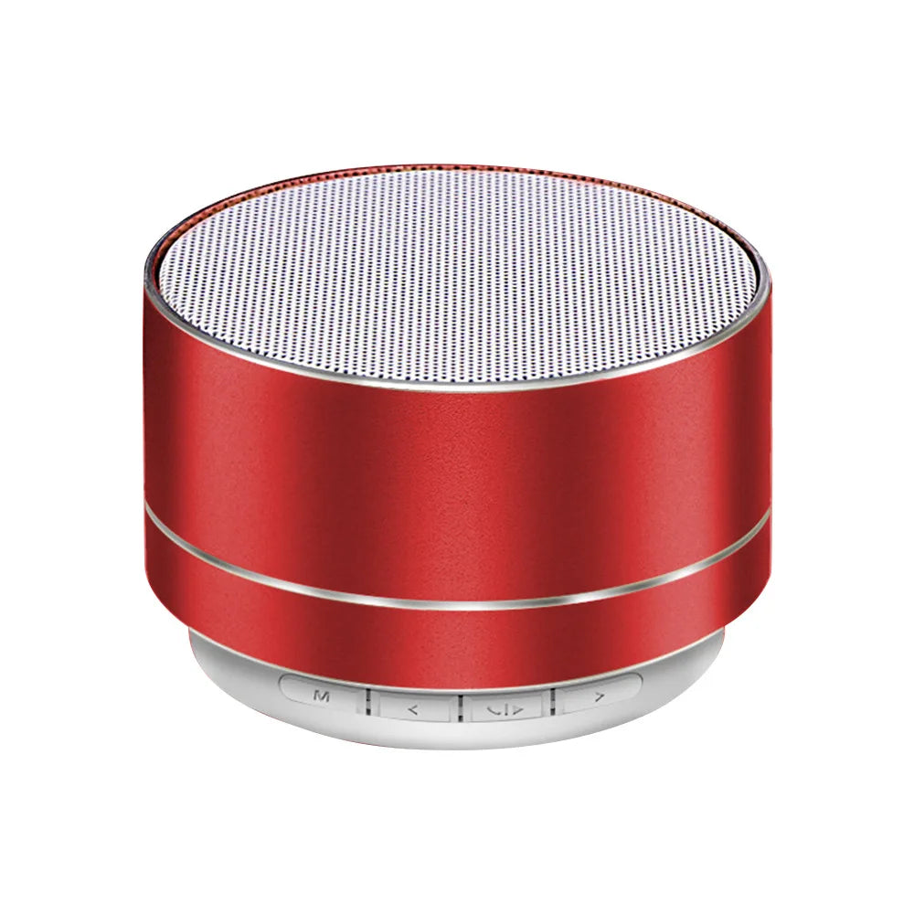 Portable Bluetooth Speaker with Subwoofer Mini Outdoor Stereo Aluminum Alloy TF/SD Card FM Radio