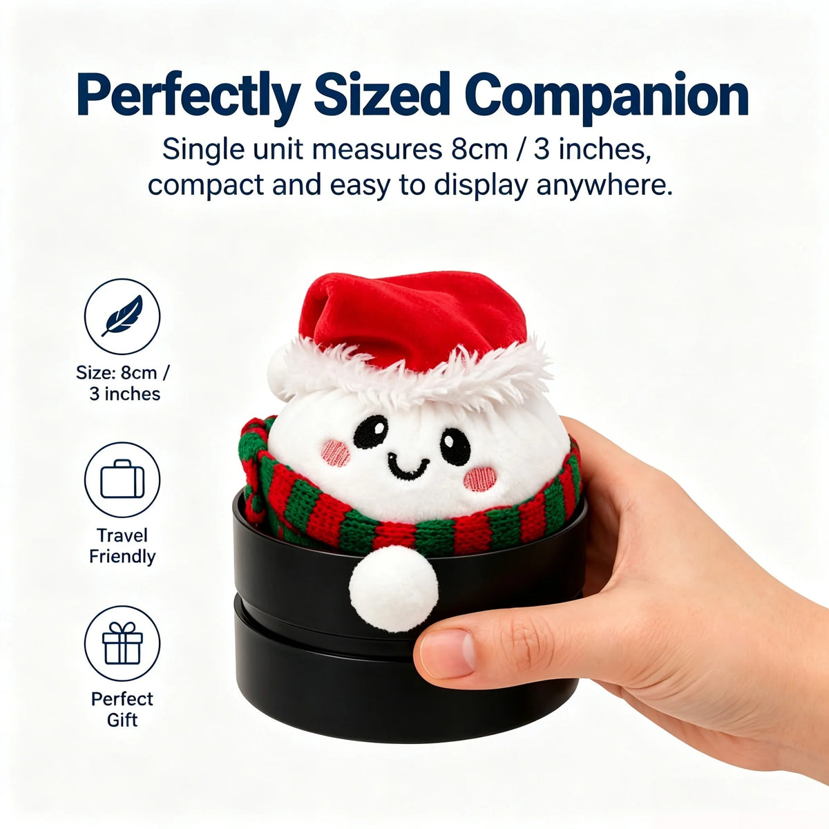 7-Piece Christmas Dumpling Plush Blind Box Set with Mini Steamer Baskets — Stocking Stuffers & Party Favors