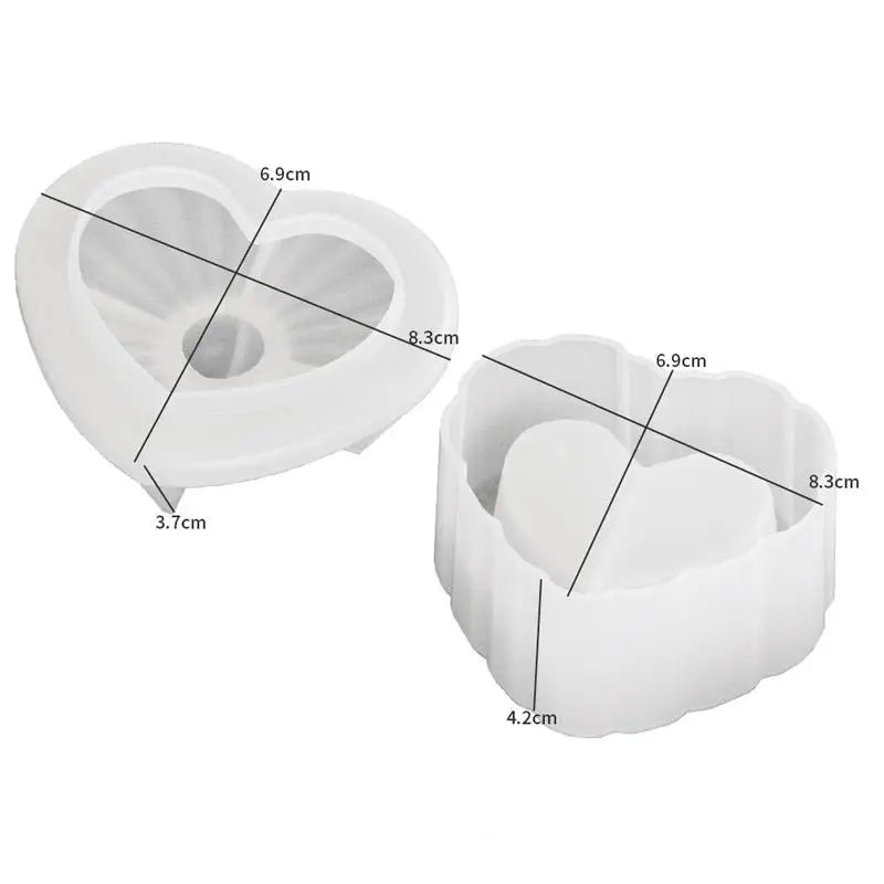 DIY Heart-Shaped Silicone Mold (1-Pack) – Love Candle Cup for Candles, Resin, Soap & Chocolate