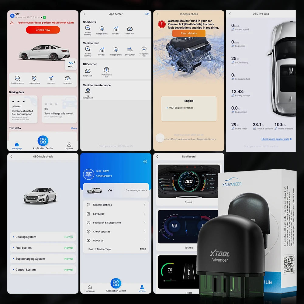 All-System OBD2 Bluetooth Car Diagnostic Scanner — Full System Code Reader & Battery Test for iPhone & Android