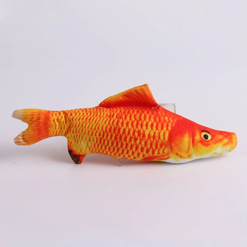 Plush Fish Cat Toy with Catnip - Durable Bite-Resistant Interactive Stuffed Toy for Cats