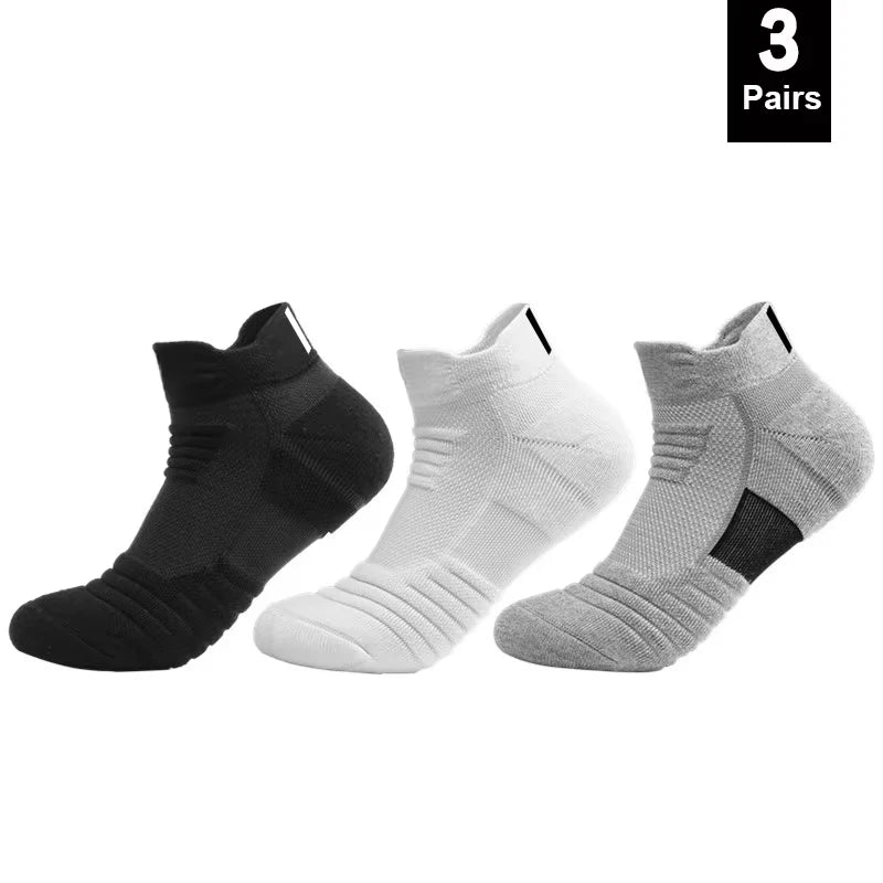 Anti-Slip Football & Basketball Socks for Men – Breathable Deodorizing Sport Socks, Ankle/Low Tube, 1 or 3 Pairs, EU 39-45