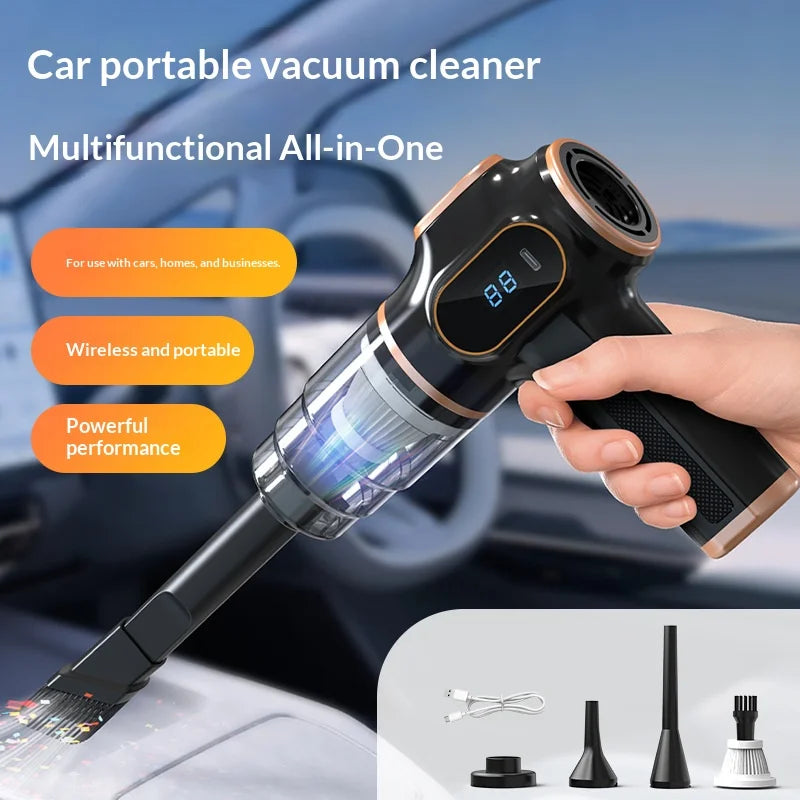 Portable Wireless Handheld Car Vacuum Cleaner — Rechargeable Suction & Blower for Auto Interior