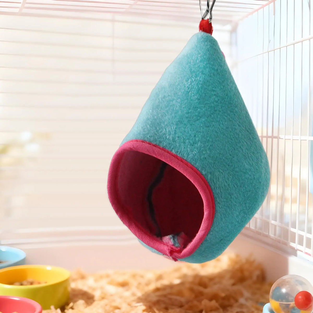 Hangable Small Pet Hammock – Hamster, Ferret & Guinea Pig Cage Bed, Polyester Climbing Perch & Cozy Hideout