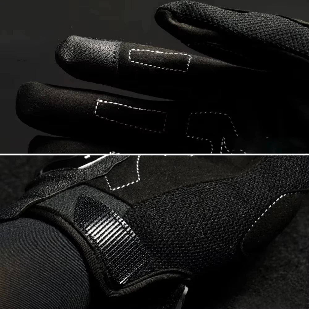 Reflective Full-Finger Motorcycle Gloves — Touchscreen, Anti-Slip, Knuckle Protection