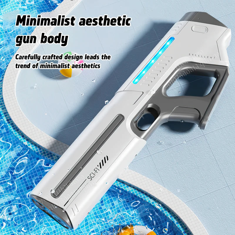 Automatic Electric Water Gun Large Capacity Water-Absorbing Toy for Kids Summer Outdoor Water Battle Gift
