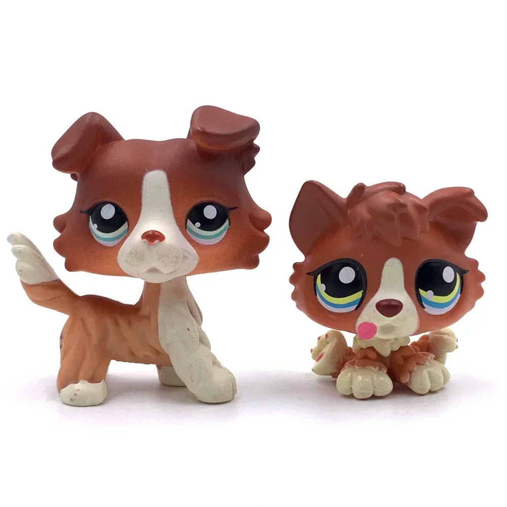 2-Pack Mini Pet Figurines — Cute Dog & Cat PVC Bobble Head Collectibles, 1.5–2 in (4.8–5.5 cm)