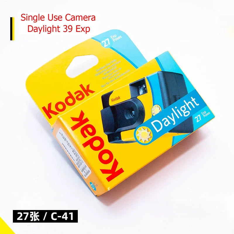 Disposable Single-Use 35mm Film Camera with Flash — 27 or 39 Exposures, ISO 800