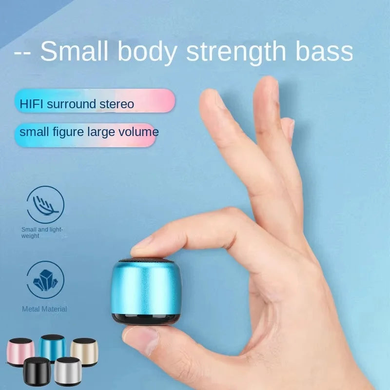 Portable Bluetooth Mini Speaker – Stereo Wireless Speaker with USB Charging, Built-In Microphone & Outdoor Subwoofer for Phone & PC