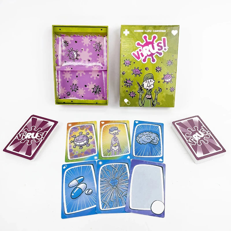 Virus 1-2-3 Board Game - Fast-Paced Family Party Card Game (Spanish & English)