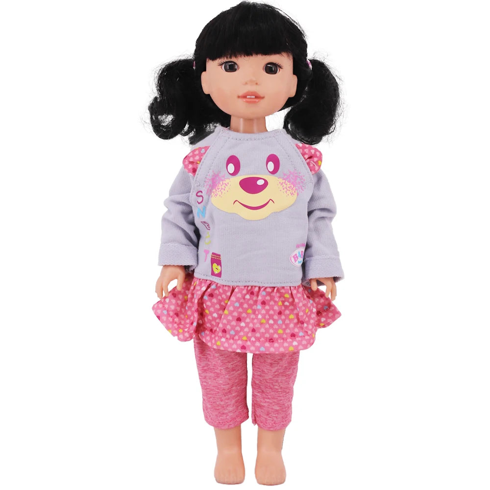Fashion Doll Dress & Accessories Set for 14.5-Inch (36.8 cm) and 32–34 cm (12.6–13.4 in) 1/6 Scale Dolls