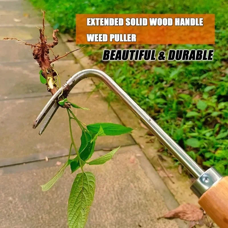 Stainless Steel Weed Puller Hand Tool - Garden Weeder Uprooter for Dandelions and Deep Roots
