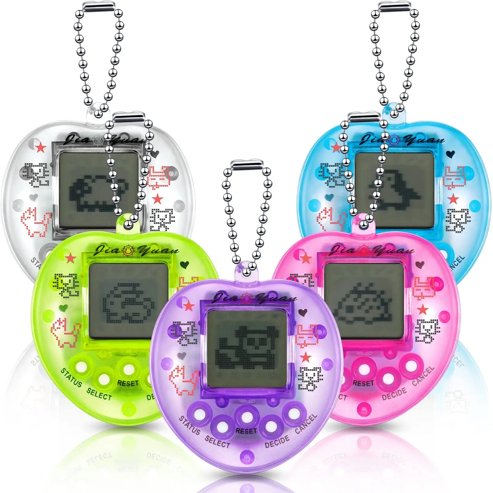 Retro Virtual Pet Handheld Game Console – Tamagotchi-Style Electronic Pets Keychain, Multilingual