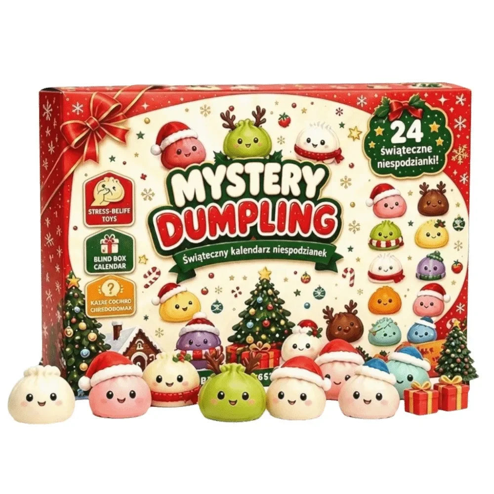 24-Day Christmas Dumpling Advent Calendar — Soft Fidget Sensory Toy for Stress Relief & Holiday Countdown