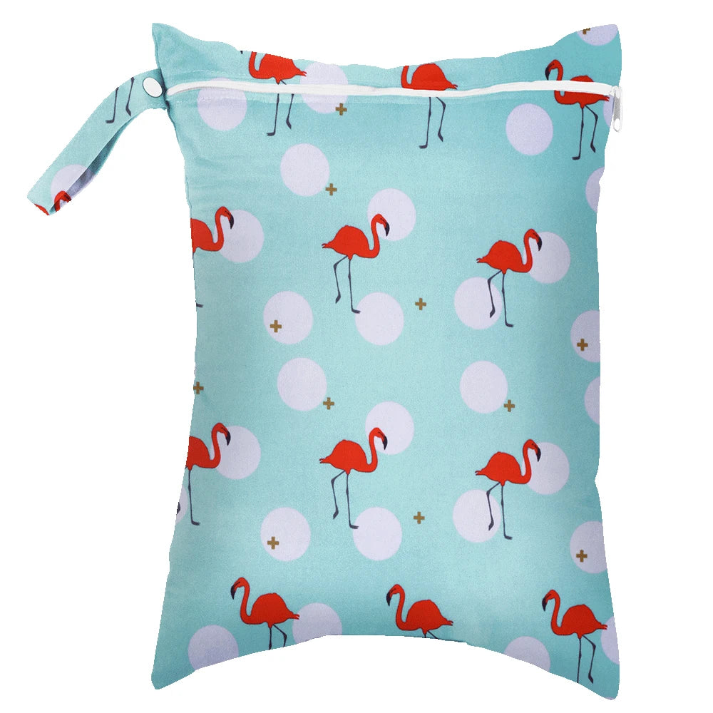 Waterproof Wet Bag 30 x 40 cm (11.8 x 15.7 in) Reusable Washable Diaper & Swim Pouch for Travel