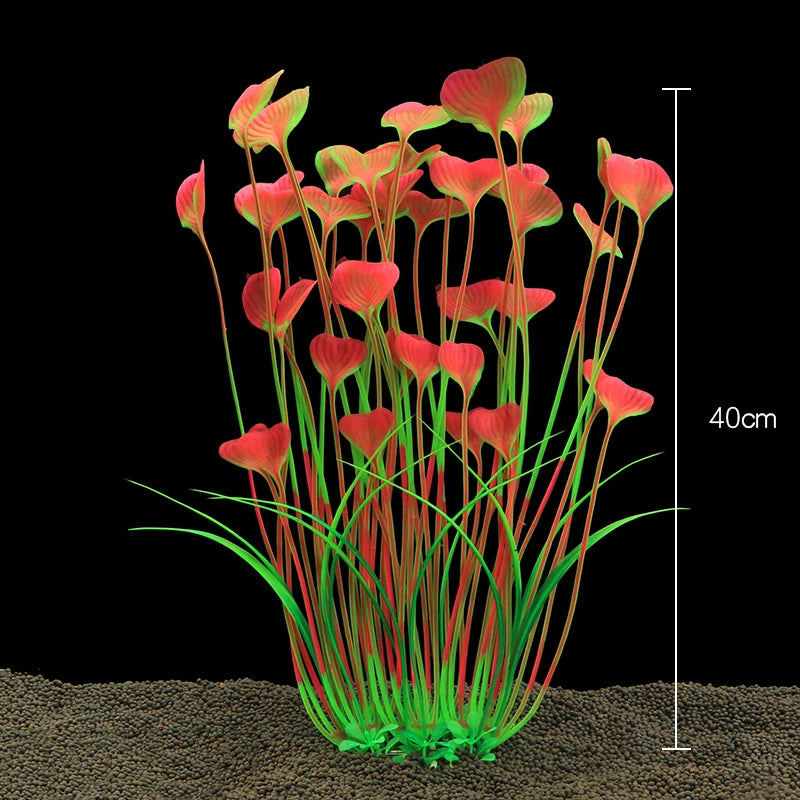 Artificial Aquarium Plants — Plastic Underwater Decorations for Fish Tanks, Realistic Aquarium Decor